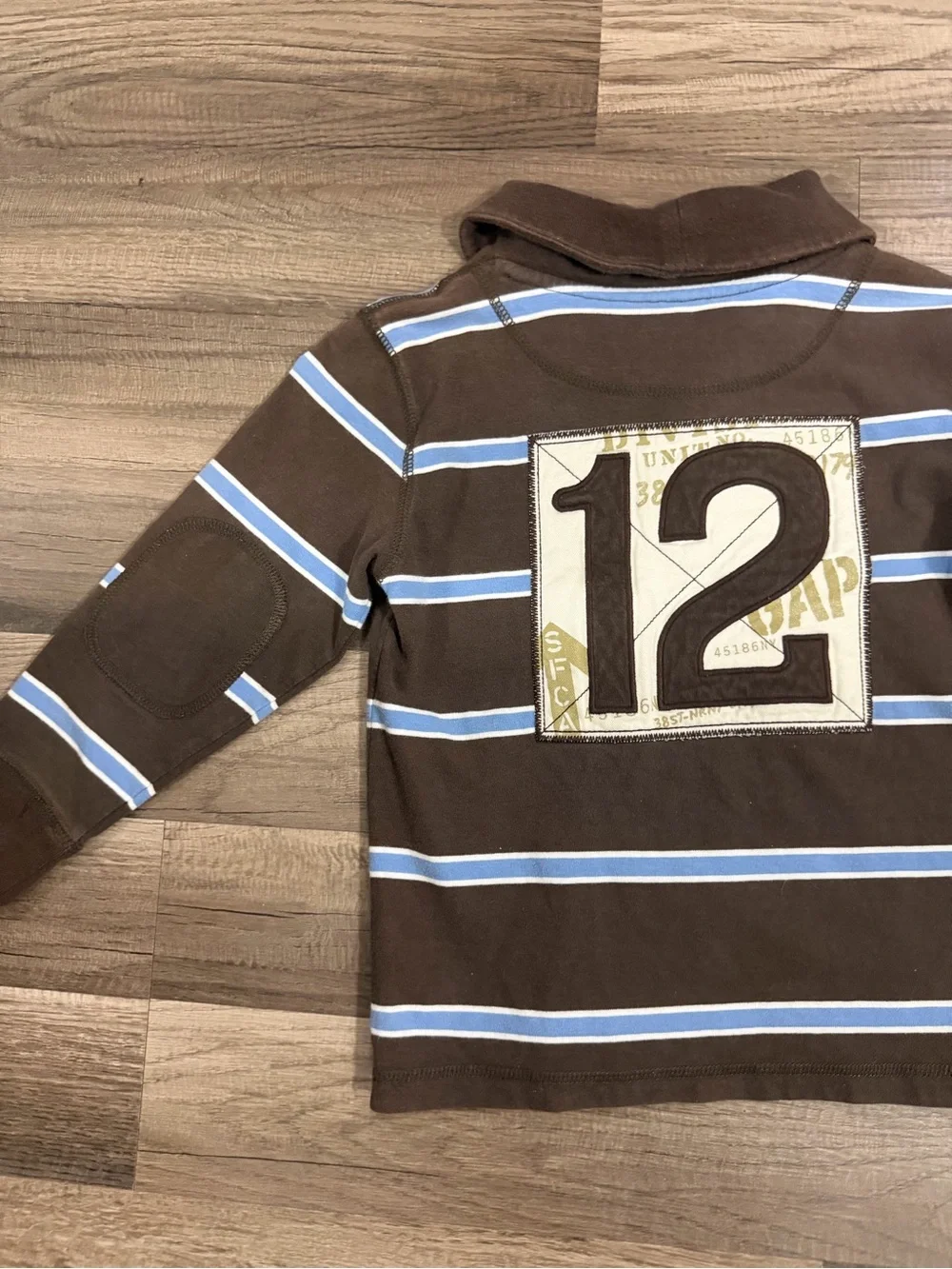 Vintage Baby Gap Rugby Polo Large Patch Long Sleeve Shirt Size 5 Yrs CLEAN!